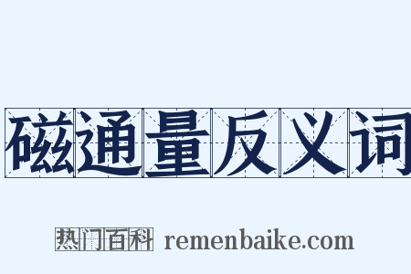 磁通量反义词是什么意思的图片